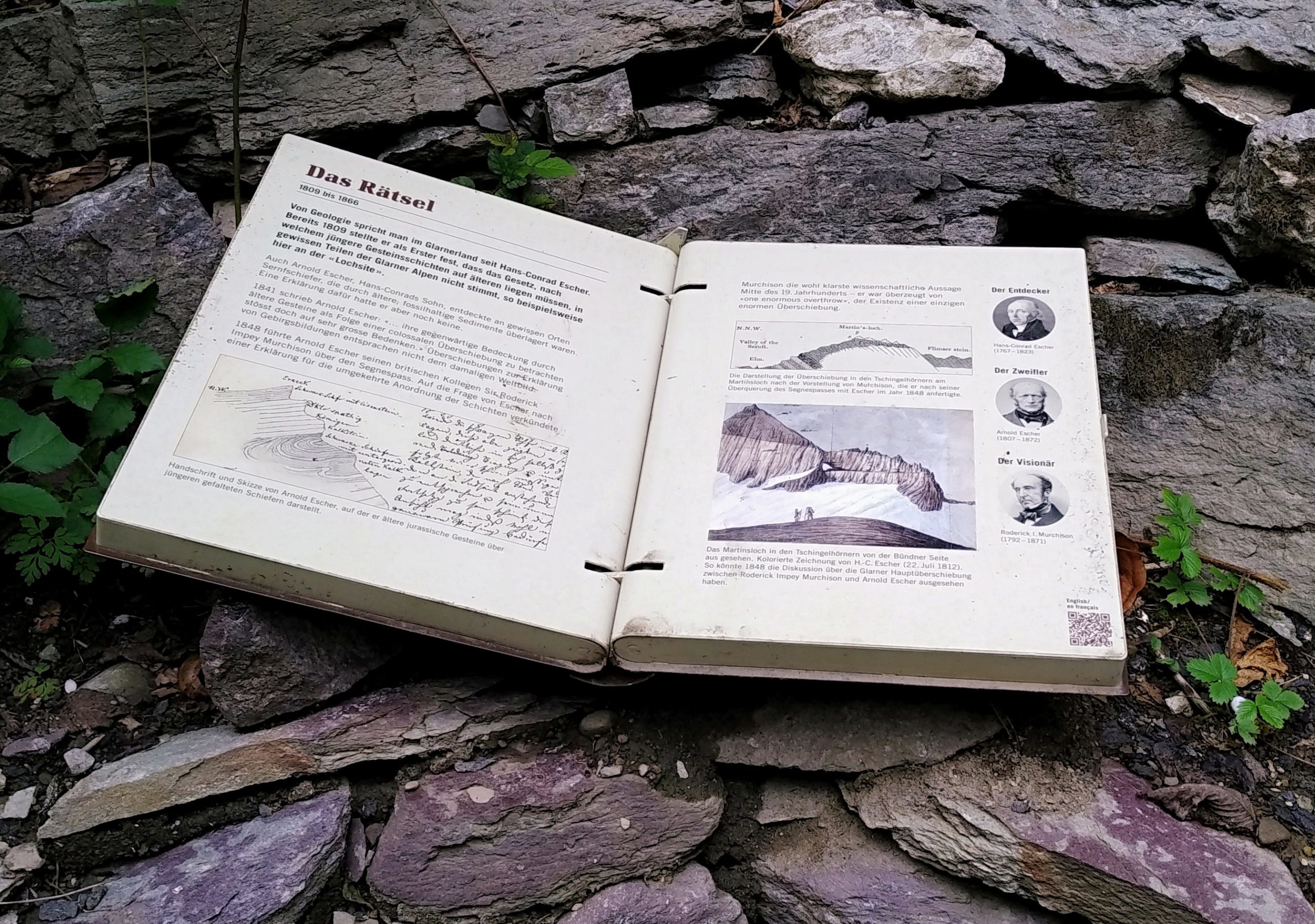 Interprétation sur l'affleurement du Lochsite.